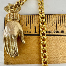 Load image into Gallery viewer, Gold Hand Pendant Necklace
