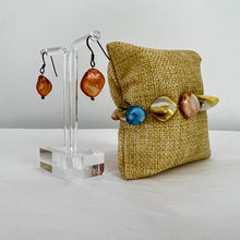 Load image into Gallery viewer, Vintage Hand Beaded 925 Mother of Pearl Bracelet and Earrings Set
