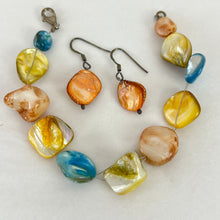 Load image into Gallery viewer, Vintage Beaded Mother of Pearl Bracelet and Earrings Set
