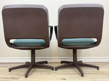 Load image into Gallery viewer, Vintage Steelcase Armchairs One Pair Turquoise Blue
