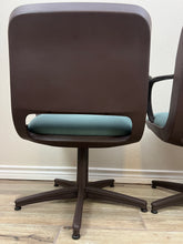 Load image into Gallery viewer, Vintage Steelcase Armchairs One Pair Turquoise Blue
