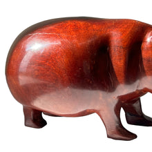 Load image into Gallery viewer, Hand Carved Heavy Wooden Hippo 3.5&quot; Tall
