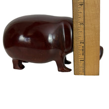 Load image into Gallery viewer, Hand Carved Heavy Wooden Hippo 3.5&quot; Tall
