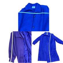 Load image into Gallery viewer, Dolores Unique Design Vintage 80s Purple Mohair Wool Coat
