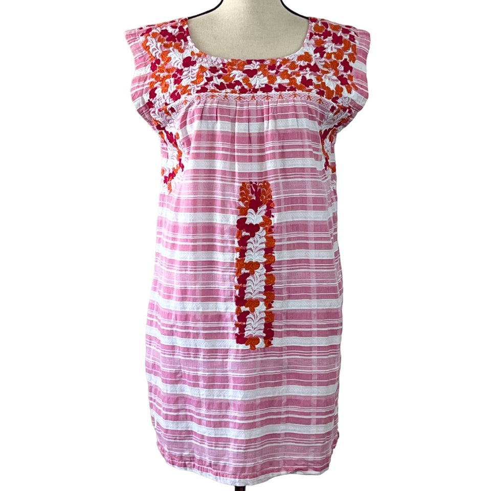J. Marie Embroidered Tunic Mini Dress Size Medium