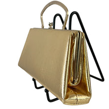Load image into Gallery viewer, Vintage HL USA Gold Snap Top Evening Bag Purse

