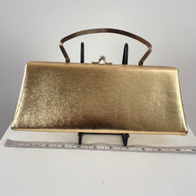 Load image into Gallery viewer, Vintage HL USA Gold Kiss Lock  Evening Bag Purse
