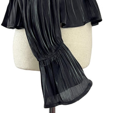 Load image into Gallery viewer, Black Square Neck Bell Sleeve Top Size XS
