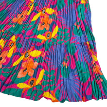 Load image into Gallery viewer, Vintage 90s Maxi Skirt Floral Broomstick Crinkle Boho Size Small 
