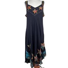 Load image into Gallery viewer, Shoreline Black Embroidered Rayon Sundress Dress 3XL
