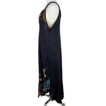 Load image into Gallery viewer, Shoreline Black Embroidered Rayon Sundress Dress 3XL
