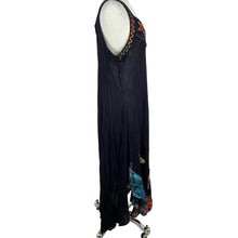 Load image into Gallery viewer, Shoreline Black Embroidered Rayon Sundress Dress 3XL
