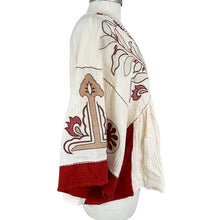 Load image into Gallery viewer, Easel 100% Cotton Embroidered Peasant Top Size Small
