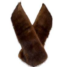 Load image into Gallery viewer, Vintage Fur Collar Brown Lined Feels Like Mink Wrap 
