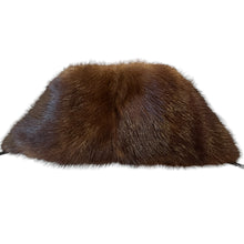 Load image into Gallery viewer, Vintage Fur Collar Brown Lined Feels Like Mink Wrap 
