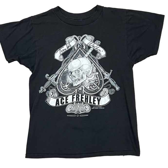 Vintage 1990 Ace Frehley Trouble Walkin' Tour T-shirt (M) Kiss Band Guitarist