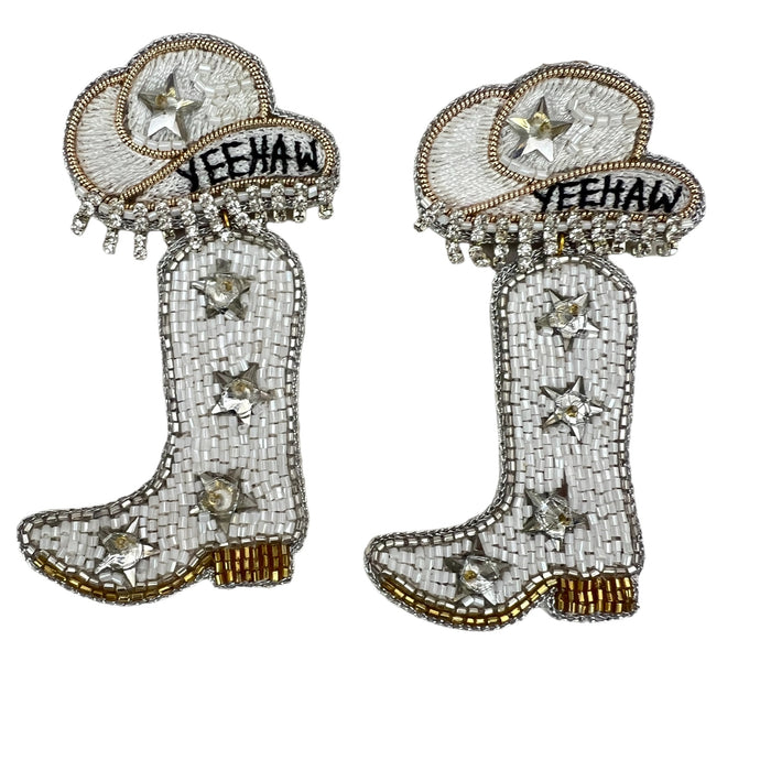 Rhinestone Cowboy Boot Earrings