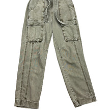 Load image into Gallery viewer, Free People Go West Utility Denim Jumpsuit Women&#39;s Small Green Square Neck Size: Medium
