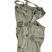 Load image into Gallery viewer, Free People Go West Utility Denim Jumpsuit Women&#39;s Small Green Square Neck Size: Medium
