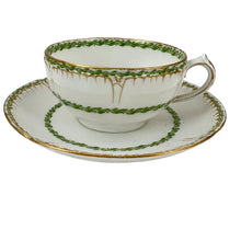 Load image into Gallery viewer, Haviland &amp; Co Limoges Green Garland Tea Cup &amp; Saucer Set of 1
