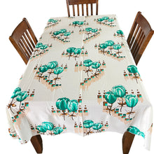 Load image into Gallery viewer, 1970s Floral Table Cloth 58.5 x 90&quot;
