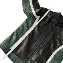 Load image into Gallery viewer, Vintage 90s Y2K Kappa Leather Bomber Moto Jacket Size Small
