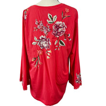 Load image into Gallery viewer, ﻿Johnny Was Embroidered Kimono Sleeve Tee Size XL 
