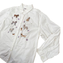 Load image into Gallery viewer, Vintage Embroidered Dogs Button-Up Shirt Size XL 
