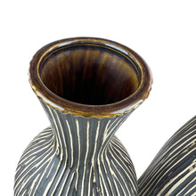 Load image into Gallery viewer, Wood Look Ceramic Vase Set of 2
