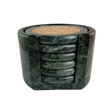 Load image into Gallery viewer, MCM Green Marble Coaster Set
