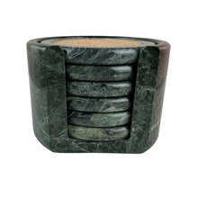 Load image into Gallery viewer, MCM Green Marble Coaster Set
