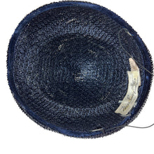 Load image into Gallery viewer, Vintage Navy Blue Turban Hat
