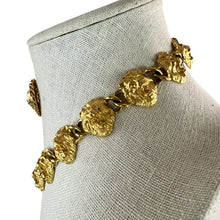 Load image into Gallery viewer, Vintage Lion Heads Gold Tone Link Necklace &amp; Earrings Set
