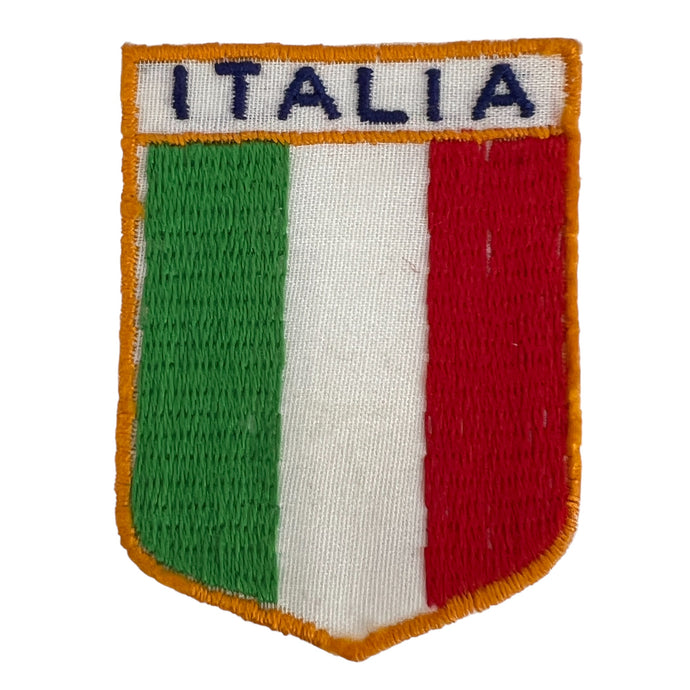 Vintage Italia Flag Italy Souvenir Sew On Embroidered Patch Badge 