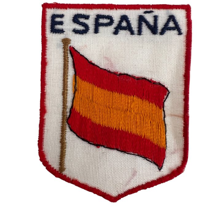 Vintage Espana Flag Shield Souvenir Sew On Embroidered Patch Badge