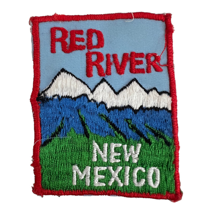 Vintage Red River New Mexico Souvenir Sew On Embroidered Patch Badge