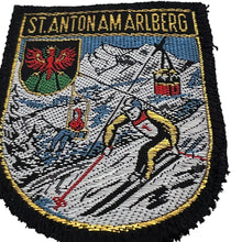 Load image into Gallery viewer, Vintage St. Anton Am Alberg Skiing Austria Souvenir Sew On Embroidered Patch Badge
