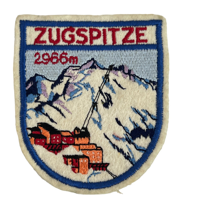 Vintage Zugspitze 2966m Germany Ski Resort Souvenir Sew On Embroidered Patch Badge