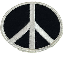 Load image into Gallery viewer, Vintage Peace Sign Black &amp; White World Peace Souvenir Sew On Embroidered Patch
