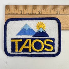 Load image into Gallery viewer, Vintage Taos Ski Valley Souvenir Snow Mountain Sun Sew On Embroidered Patch

