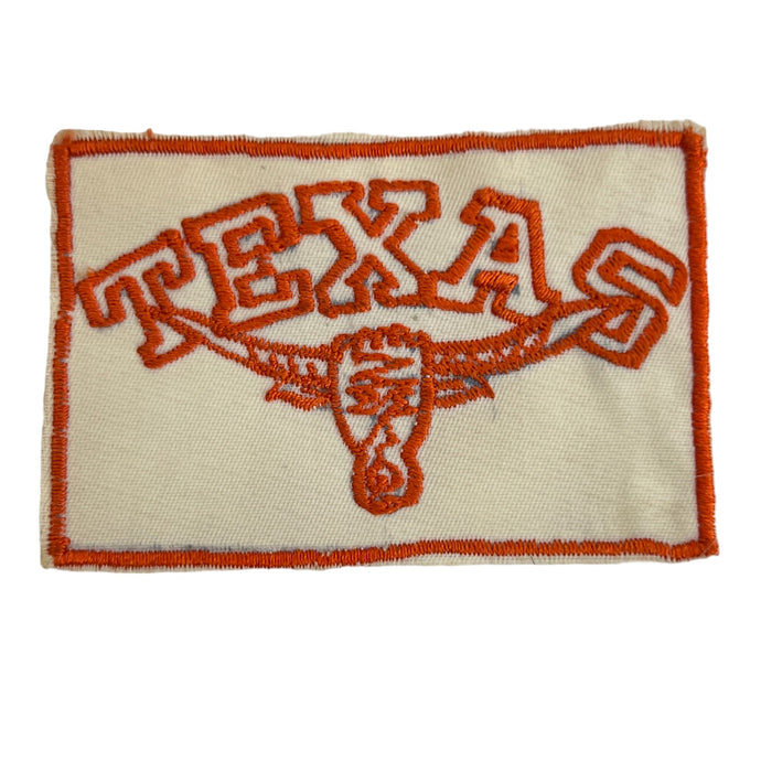  Vintage Texas Bull Long Horn Skull Souvenir Sew On Embroidered Patch Badge 