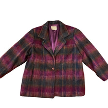 Load image into Gallery viewer, Dolores Unique Designs Vintage 80s Purple Mohair Wool Coat
