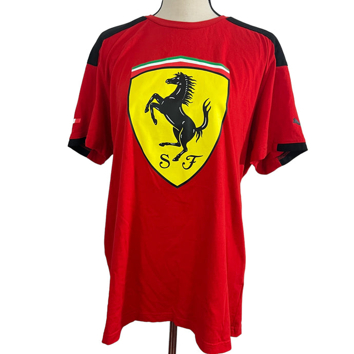 Scuderia Ferrari Crest Logo Shirt Red Size Large 