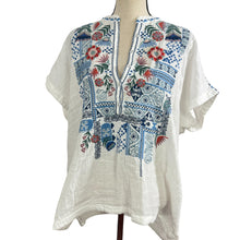 Load image into Gallery viewer, Johnny Was White Chrisley Cotton Embroidered Blouse XL
