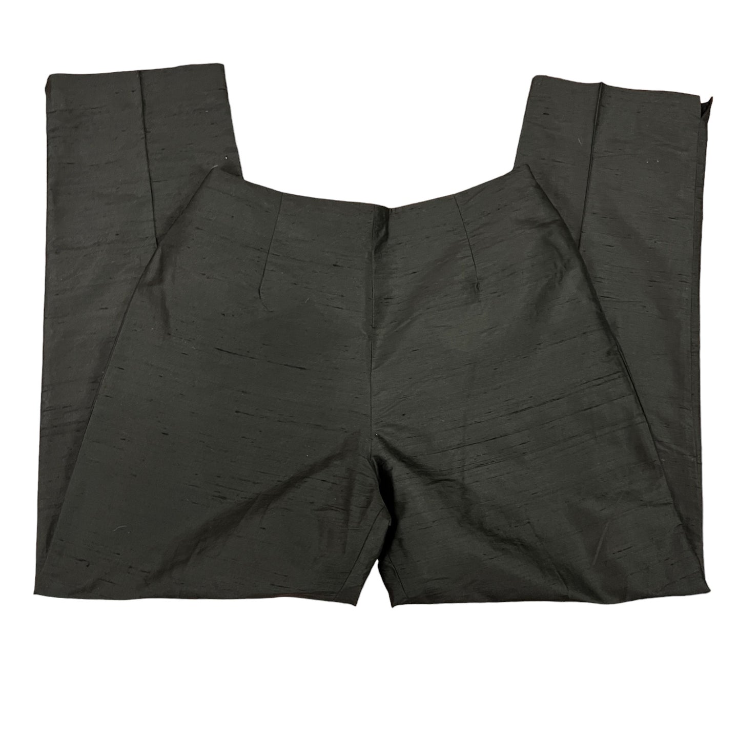 100% Silk Black Vintage Clam Digger Pants Size 10 Waist 28