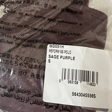 Load image into Gallery viewer, All Saints Reform SS Polo Shirt Sage Purple Size Small

