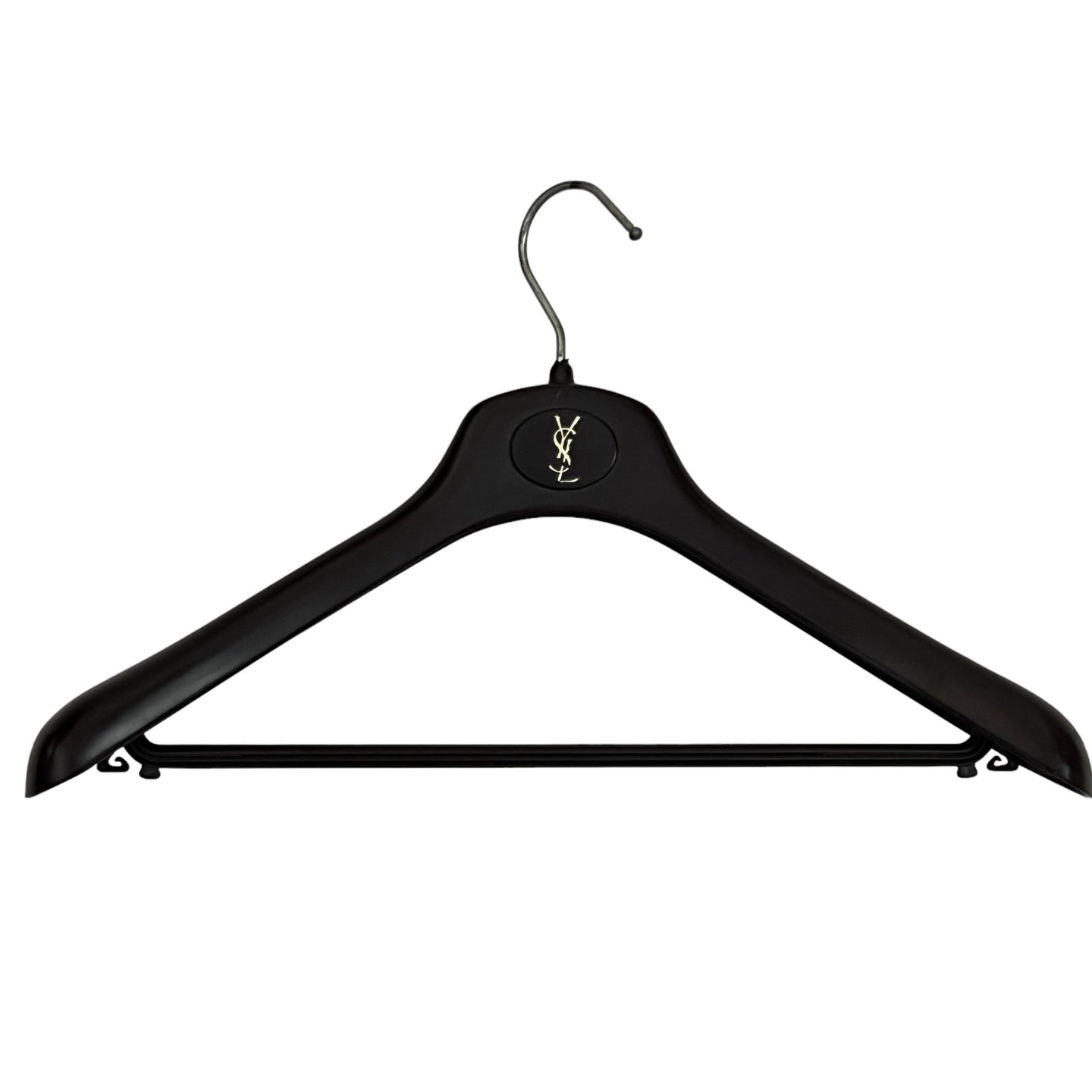 Yves Saint Laurent Clothes Hanger Sturdy Plastic Metal Hook Gold Logo Made Italy