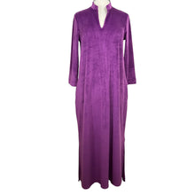 Load image into Gallery viewer, Natori Purple Velour Lounger Night Gown Size Small
