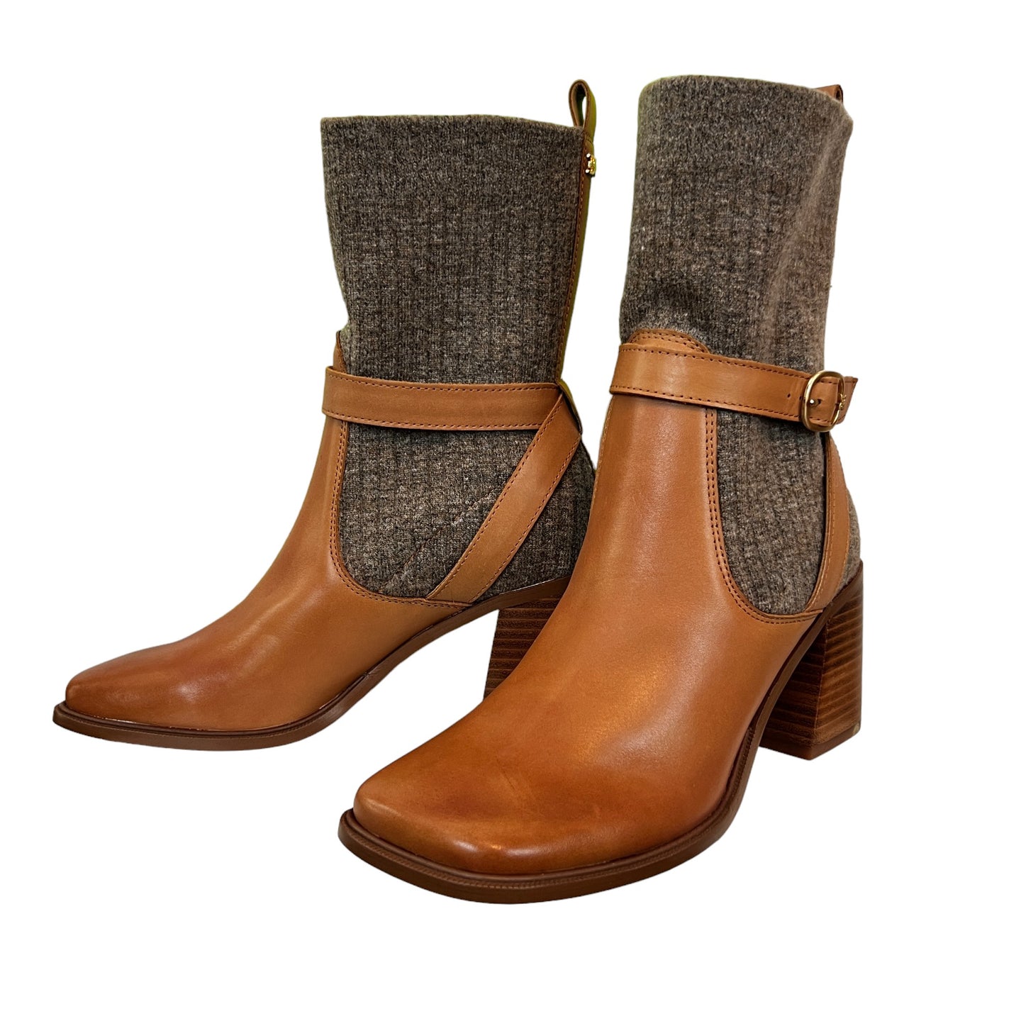 Sam Edelman Women's Brown Winnie Flare Heel Ankle Boots Size 7