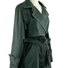 Load image into Gallery viewer, 80s Full Length Green Trench Rain Coat Size 9/10
